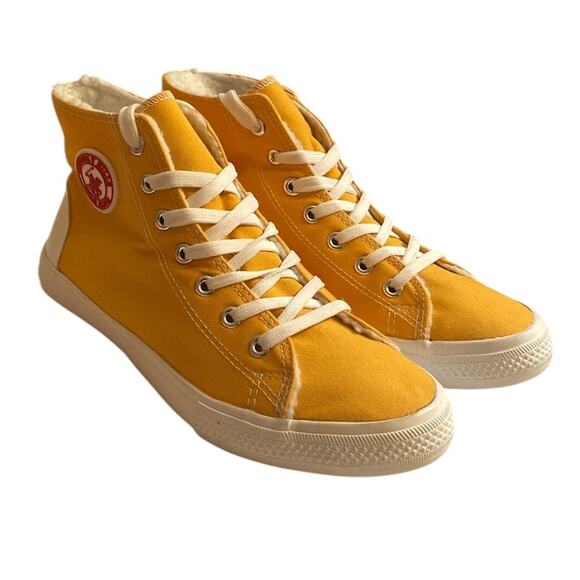 Beverly Hills Polo Club High Top Sneakers Men 8/Wmn 9.5 Yellow Canvas Unisex - Picture 1 of 7